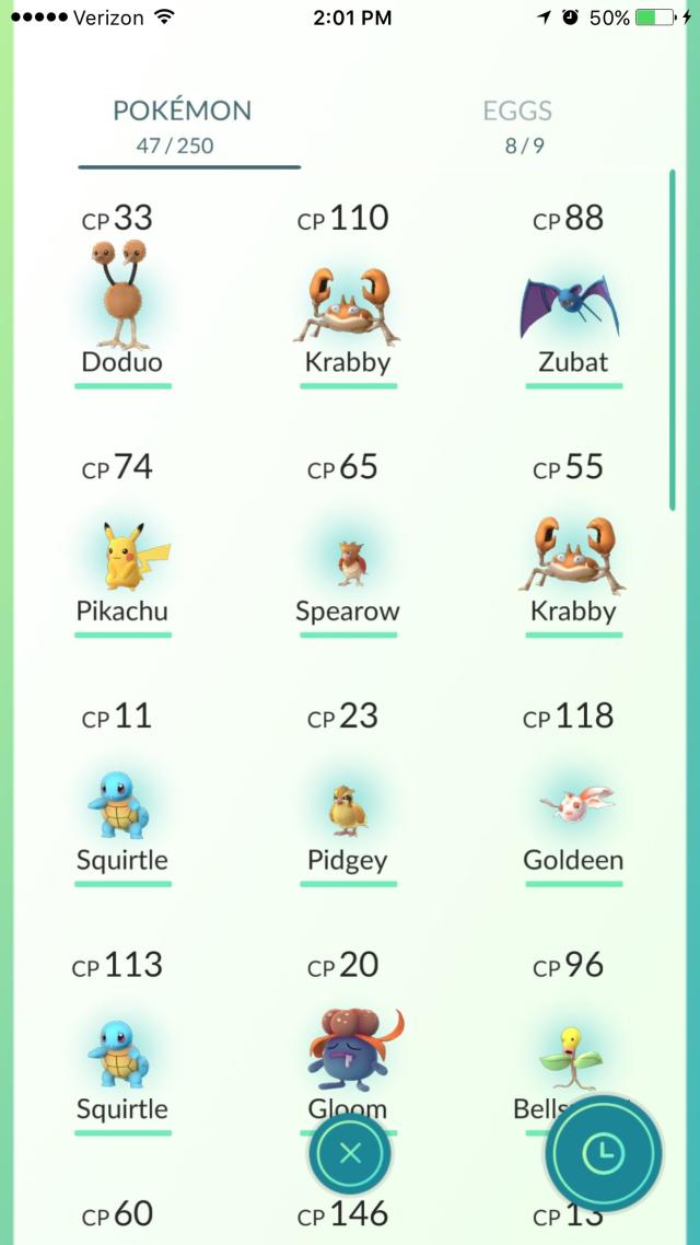 Pokemon Go Eggs List